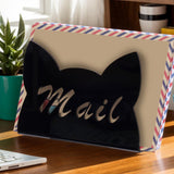 Maxbell Acrylic Mail Holder for Desk Mail Organizer for Notebook Bill Filling Wallet Black