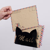 Maxbell Acrylic Mail Holder for Desk Mail Organizer for Notebook Bill Filling Wallet Black