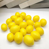 Maxbell 10x Mini Artificial Lemon Lifelike Fruit Model for Cabinet Kids Toys Bedroom