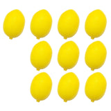 Maxbell 10x Mini Artificial Lemon Lifelike Fruit Model for Cabinet Kids Toys Bedroom