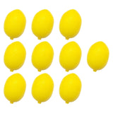 Maxbell 10x Mini Artificial Lemon Lifelike Fruit Model for Cabinet Kids Toys Bedroom