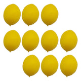Maxbell 10x Mini Artificial Lemon Lifelike Fruit Model for Cabinet Kids Toys Bedroom