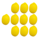 Maxbell 10x Mini Artificial Lemon Lifelike Fruit Model for Cabinet Kids Toys Bedroom