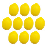 Maxbell 10x Mini Artificial Lemon Lifelike Fruit Model for Cabinet Kids Toys Bedroom