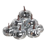 Maxbell 12Pcs Mini Artificial Pumpkins Glitter Ornaments for Party Table Centerpiece