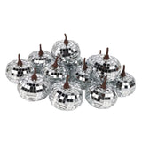 Maxbell 12Pcs Mini Artificial Pumpkins Glitter Ornaments for Party Table Centerpiece
