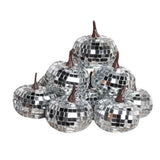 Maxbell 12Pcs Mini Artificial Pumpkins Glitter Ornaments for Party Table Centerpiece