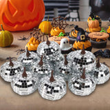Maxbell 12Pcs Mini Artificial Pumpkins Glitter Ornaments for Party Table Centerpiece