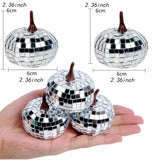 Maxbell 12Pcs Mini Artificial Pumpkins Glitter Ornaments for Party Table Centerpiece