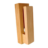 Maxbell Wall Towel Hook Easy Installation Wooden Towel Clip for Laundry Cabinet Door Light Brown