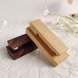 Maxbell Wall Towel Hook Easy Installation Wooden Towel Clip for Laundry Cabinet Door Dark Brown