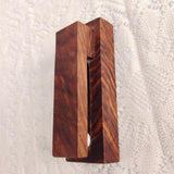 Maxbell Wall Towel Hook Easy Installation Wooden Towel Clip for Laundry Cabinet Door Dark Brown
