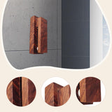 Maxbell Wall Towel Hook Easy Installation Wooden Towel Clip for Laundry Cabinet Door Dark Brown