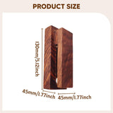 Maxbell Wall Towel Hook Easy Installation Wooden Towel Clip for Laundry Cabinet Door Dark Brown