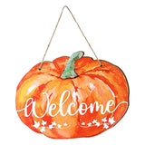 Maxbell Fall Halloween Pumpkin Welcome Sign with Rope Handmade Versatile Door Wreath