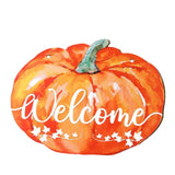 Maxbell Fall Halloween Pumpkin Welcome Sign with Rope Handmade Versatile Door Wreath