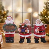 Maxbell Resin Santa Claus Figurine Santa Claus Statue for Home Party Winter Festival A