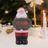 Maxbell Resin Santa Claus Figurine Santa Claus Statue for Home Party Winter Festival A