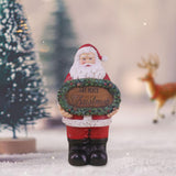 Maxbell Resin Santa Claus Figurine Santa Claus Statue for Home Party Winter Festival A