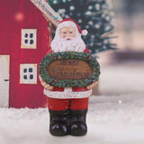 Maxbell Resin Santa Claus Figurine Santa Claus Statue for Home Party Winter Festival A
