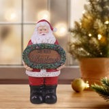 Maxbell Resin Santa Claus Figurine Santa Claus Statue for Home Party Winter Festival A