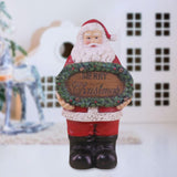 Maxbell Resin Santa Claus Figurine Santa Claus Statue for Home Party Winter Festival A