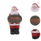 Maxbell Resin Santa Claus Figurine Santa Claus Statue for Home Party Winter Festival A