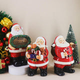 Maxbell Resin Santa Claus Figurine Santa Claus Statue for Home Party Winter Festival A