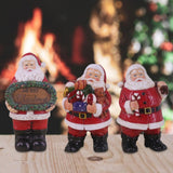 Maxbell Resin Santa Claus Figurine Santa Claus Statue for Home Party Winter Festival A