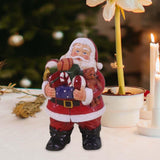 Maxbell Resin Santa Claus Figurine Santa Claus Statue for Home Party Winter Festival B
