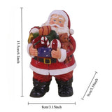 Maxbell Resin Santa Claus Figurine Santa Claus Statue for Home Party Winter Festival B