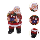 Maxbell Resin Santa Claus Figurine Santa Claus Statue for Home Party Winter Festival B