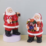 Maxbell Resin Santa Claus Figurine Santa Claus Statue for Home Party Winter Festival B