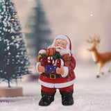Maxbell Resin Santa Claus Figurine Santa Claus Statue for Home Party Winter Festival B