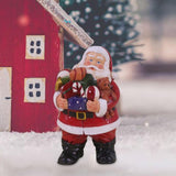 Maxbell Resin Santa Claus Figurine Santa Claus Statue for Home Party Winter Festival B