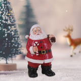 Maxbell Resin Santa Claus Figurine Santa Claus Statue for Home Party Winter Festival C