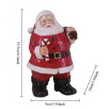 Maxbell Resin Santa Claus Figurine Santa Claus Statue for Home Party Winter Festival C