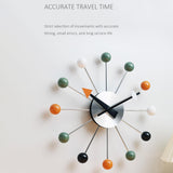 Maxbell Ball Clock in Multicolor Modern Wall Hanging Clock for Kids Room Home Office