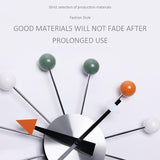 Maxbell Ball Clock in Multicolor Modern Wall Hanging Clock for Kids Room Home Office