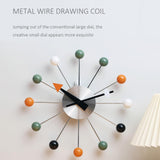 Maxbell Ball Clock in Multicolor Modern Wall Hanging Clock for Kids Room Home Office