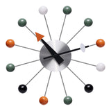 Maxbell Ball Clock in Multicolor Modern Wall Hanging Clock for Kids Room Home Office