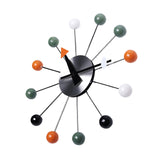 Maxbell Ball Clock in Multicolor Modern Wall Hanging Clock for Kids Room Home Office