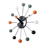 Maxbell Ball Clock in Multicolor Modern Wall Hanging Clock for Kids Room Home Office