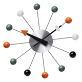 Maxbell Ball Clock in Multicolor Modern Wall Hanging Clock for Kids Room Home Office