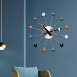 Maxbell Ball Clock in Multicolor Modern Wall Hanging Clock for Kids Room Home Office