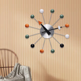 Maxbell Ball Clock in Multicolor Modern Wall Hanging Clock for Kids Room Home Office