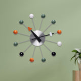Maxbell Ball Clock in Multicolor Modern Wall Hanging Clock for Kids Room Home Office