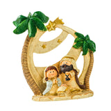 Maxbell Mini Christmas Nativity Figurine Party Ornament Miniature Nativity Scene Set Green 10.49x11.5cm
