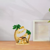 Maxbell Mini Christmas Nativity Figurine Party Ornament Miniature Nativity Scene Set Green 10.49x11.5cm
