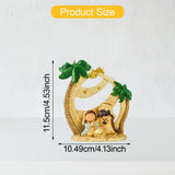 Maxbell Mini Christmas Nativity Figurine Party Ornament Miniature Nativity Scene Set Green 10.49x11.5cm